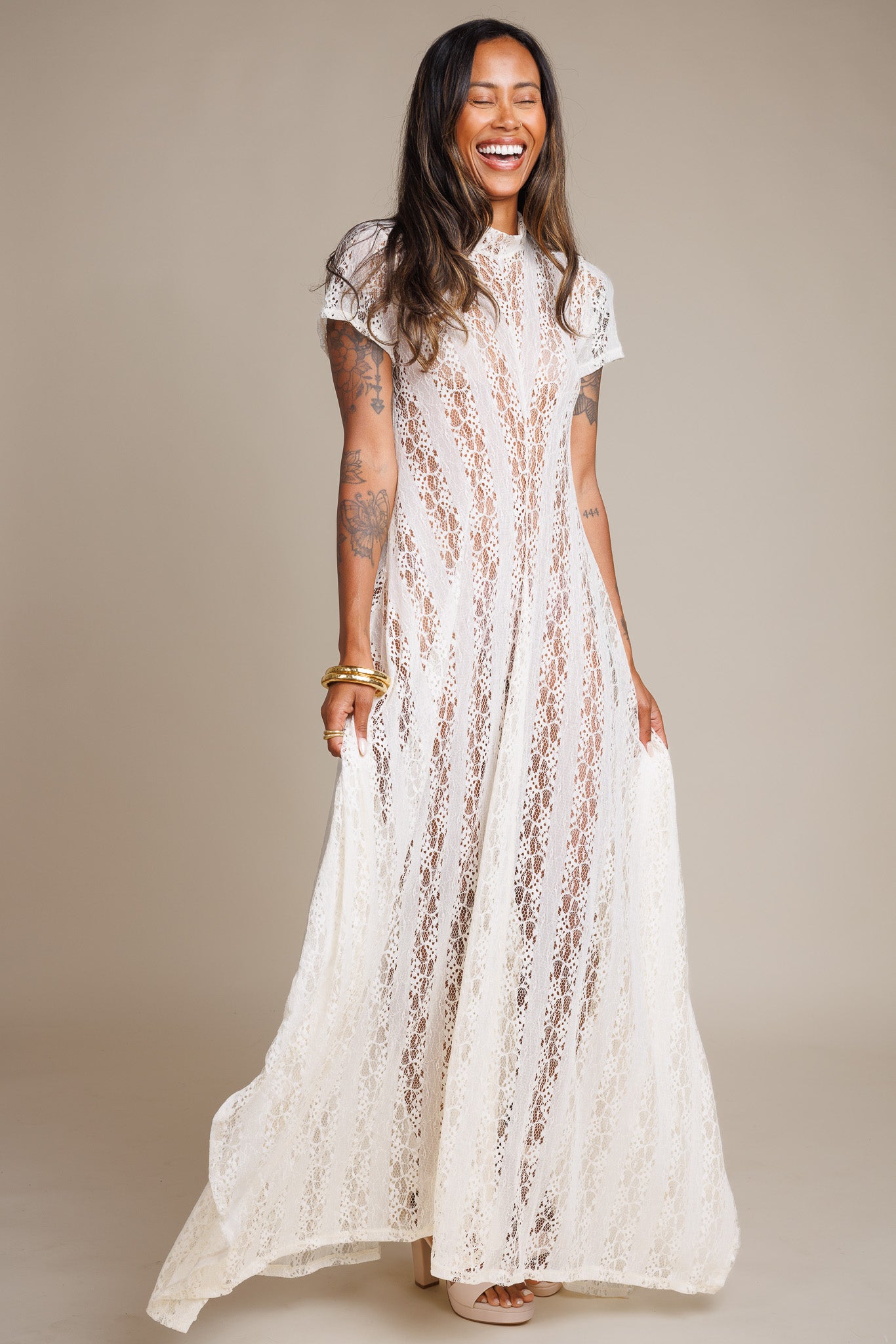 Reina Creme Lace