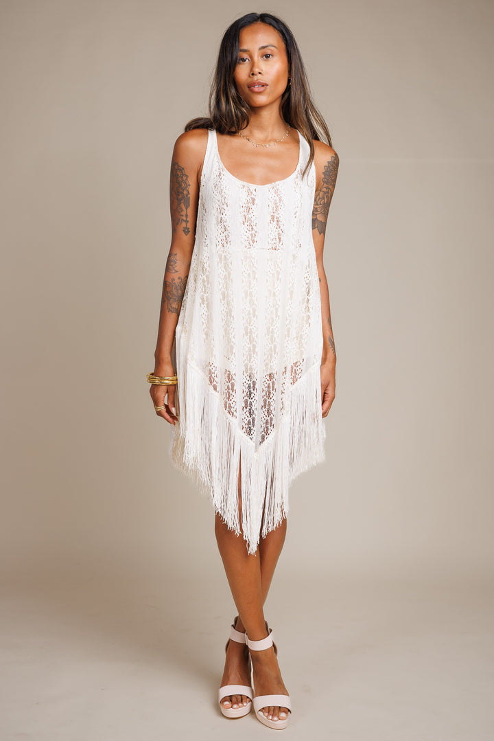 Fringe Lace Dress