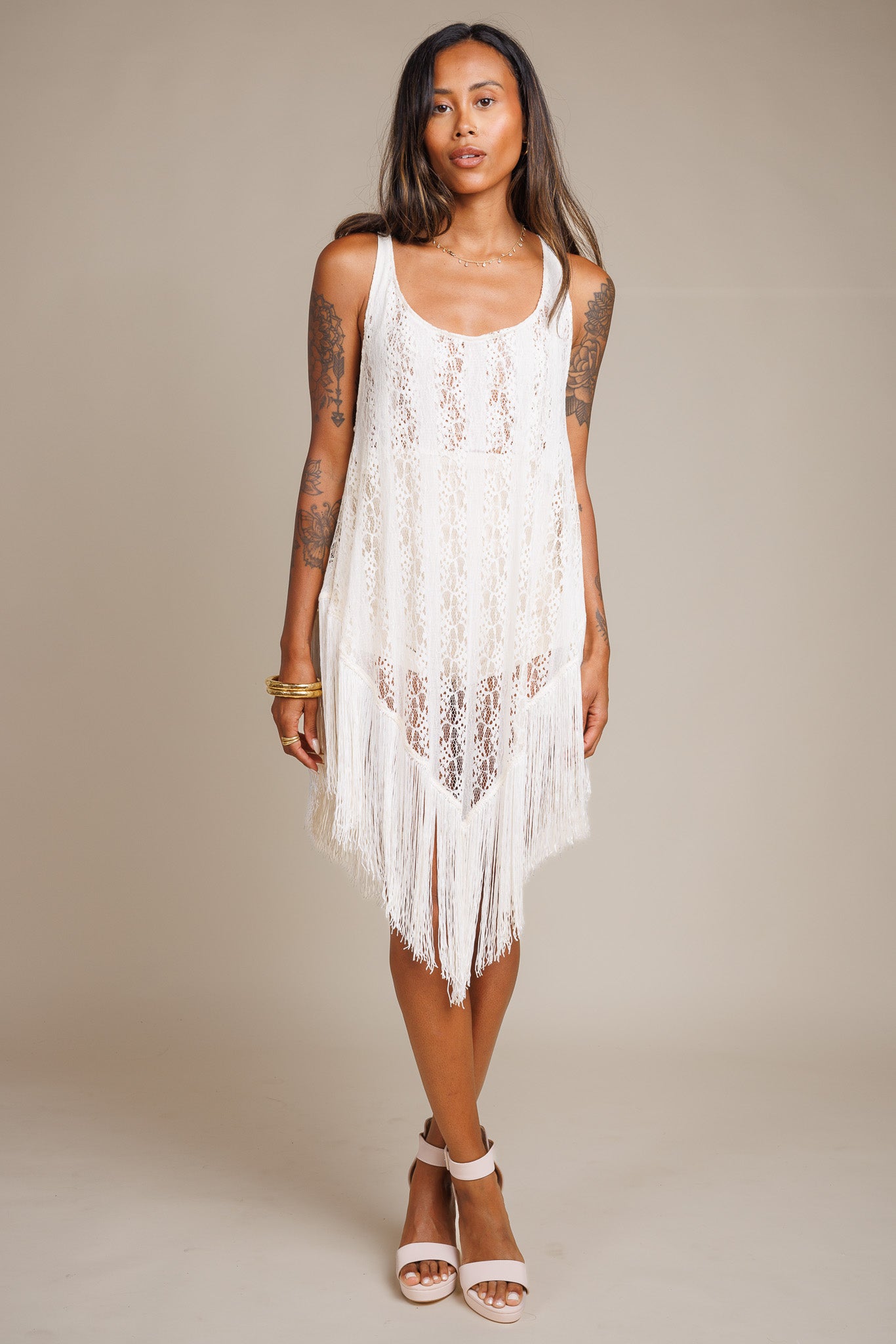 Fringe Lace Dress