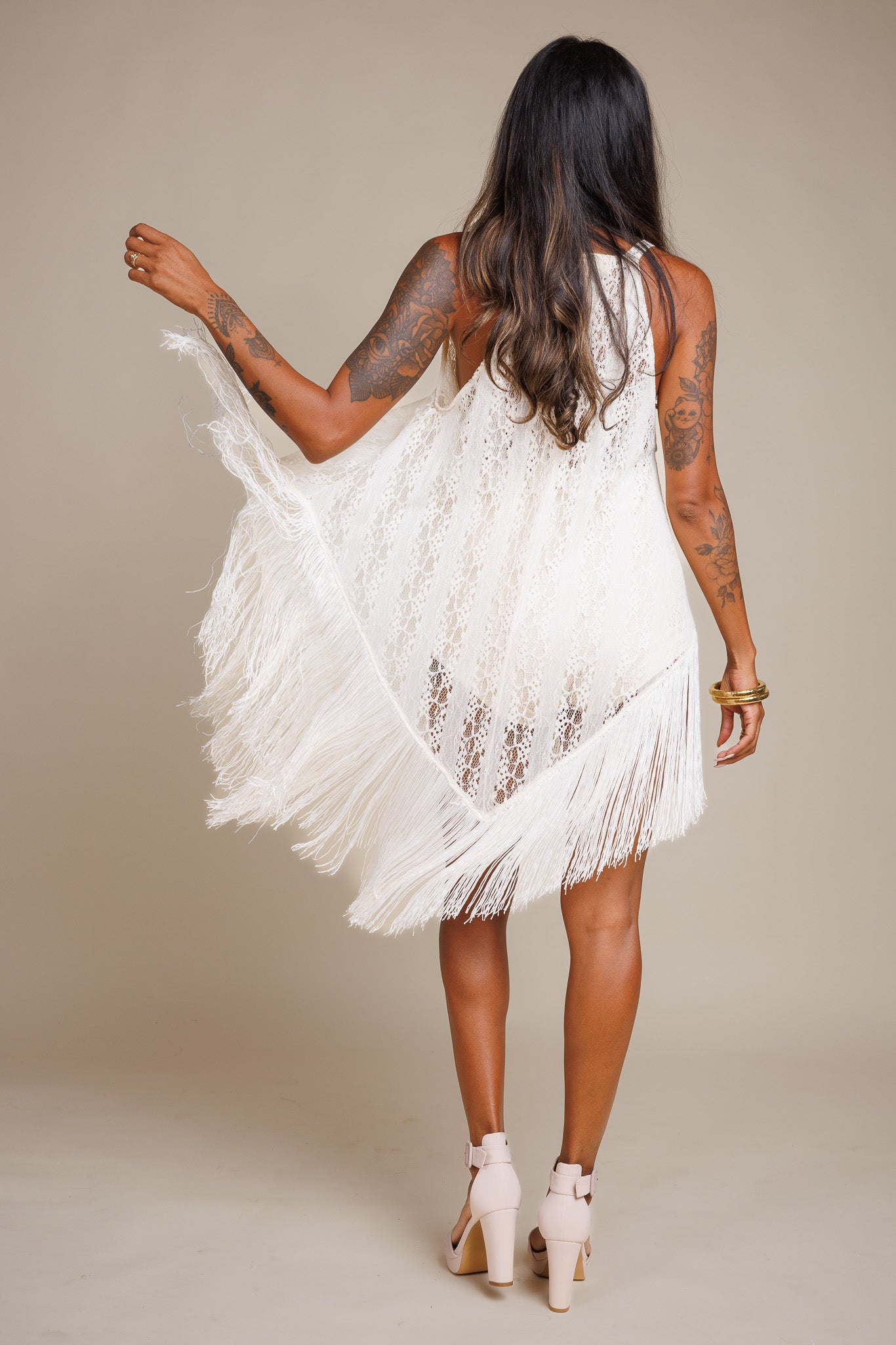 Fringe Lace Dress