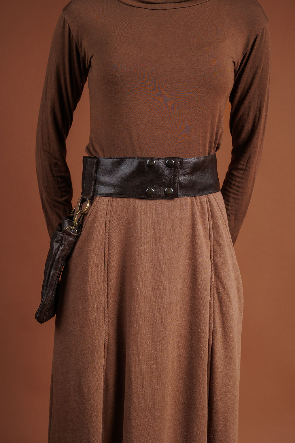 One Pocket Leather Belt