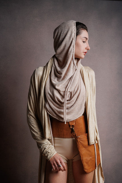 Leather Belt Camel  (one pocket included)