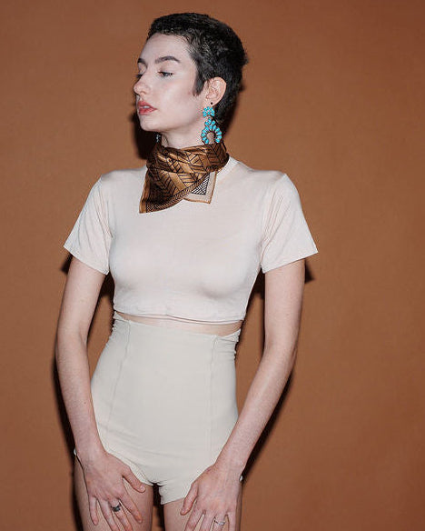 Nude Crop Top