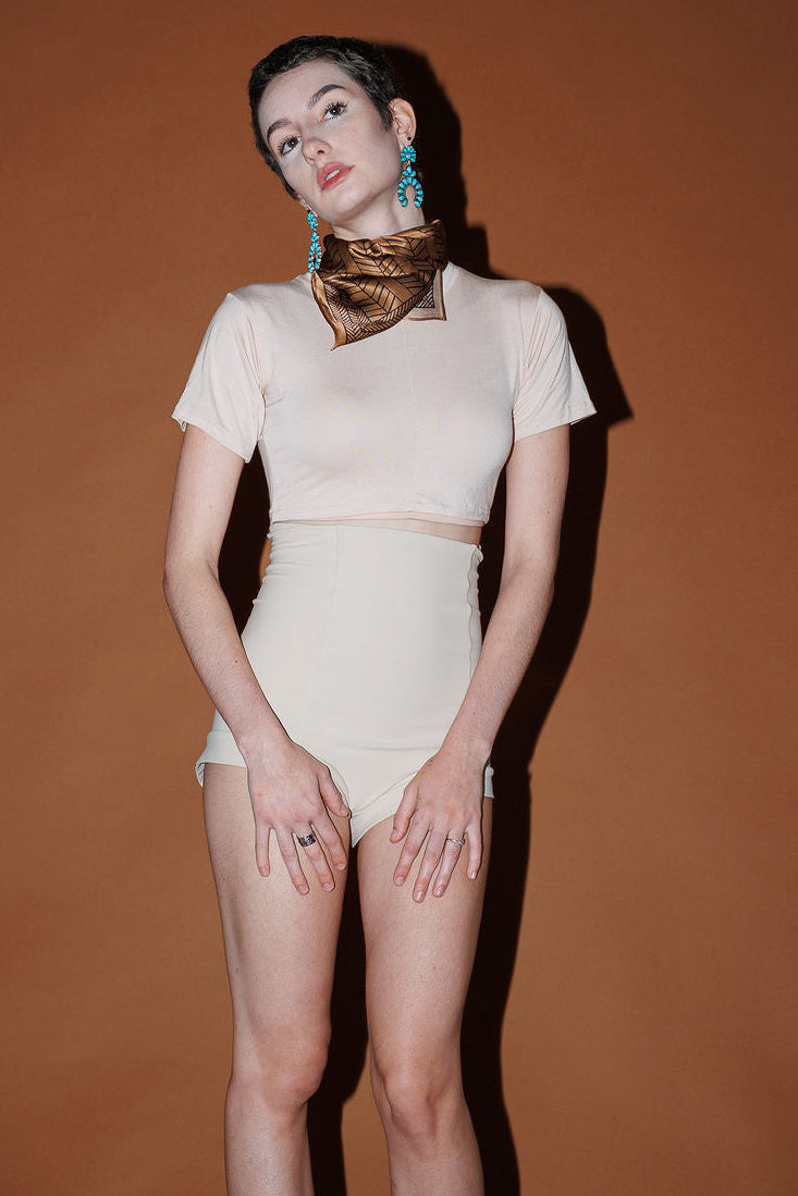 Nude Crop Top