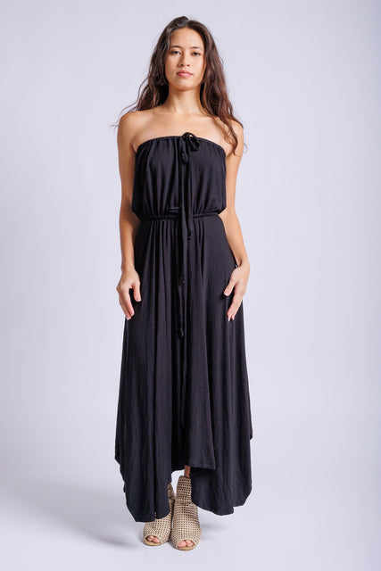 Strapless Dress Black Maxi