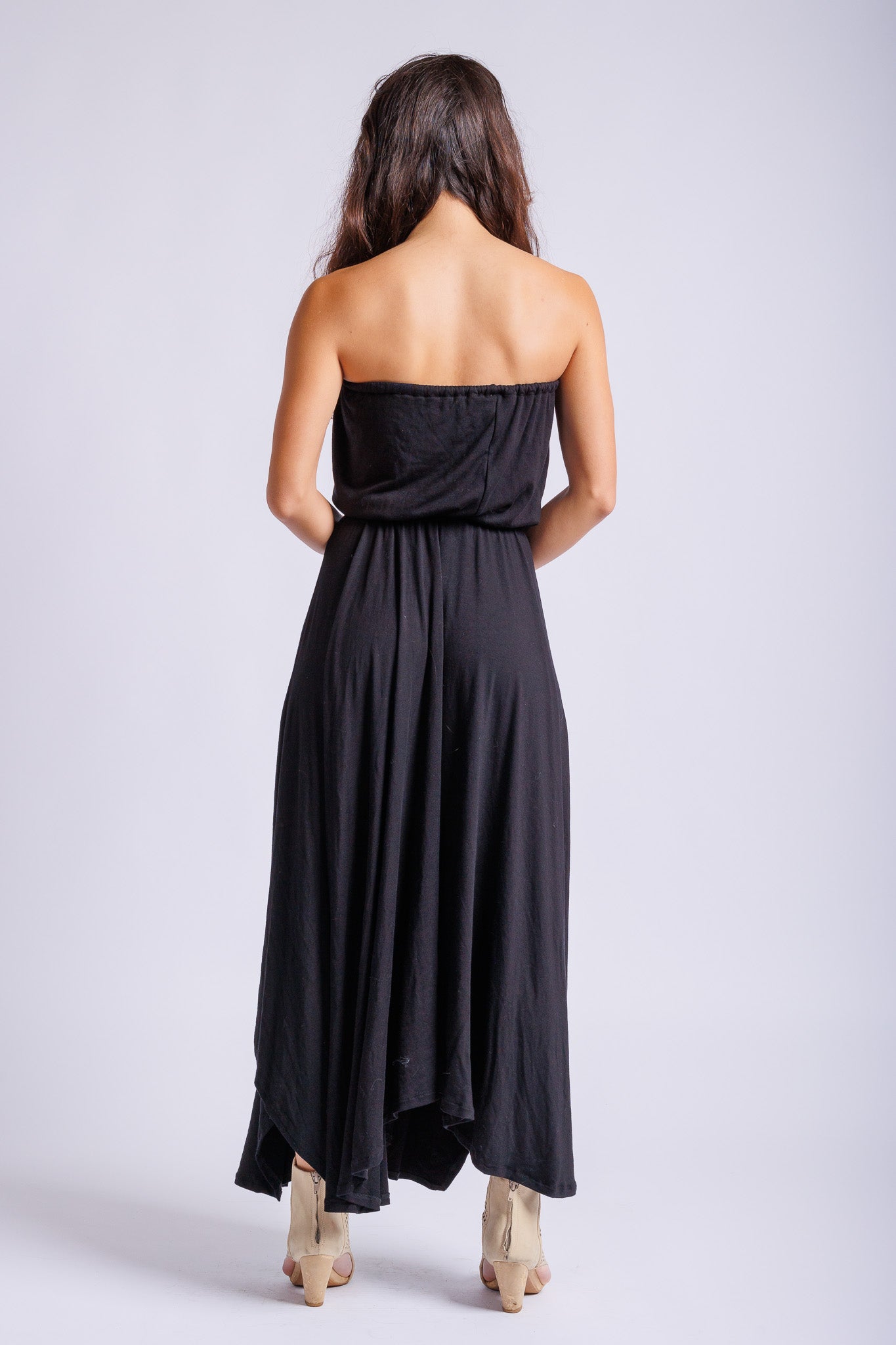 Strapless Dress Black Maxi