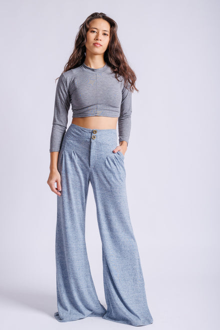 Denim Jersey Flair Pant