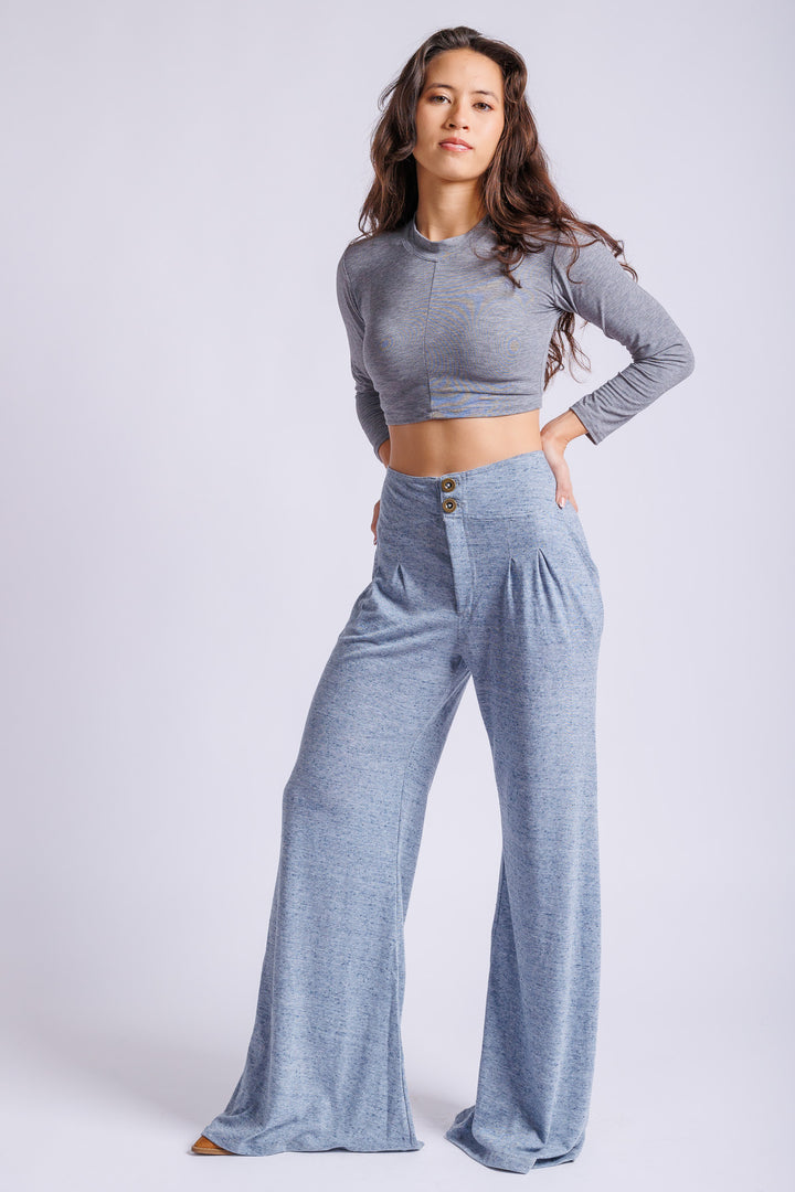 Denim Jersey Flair Pant