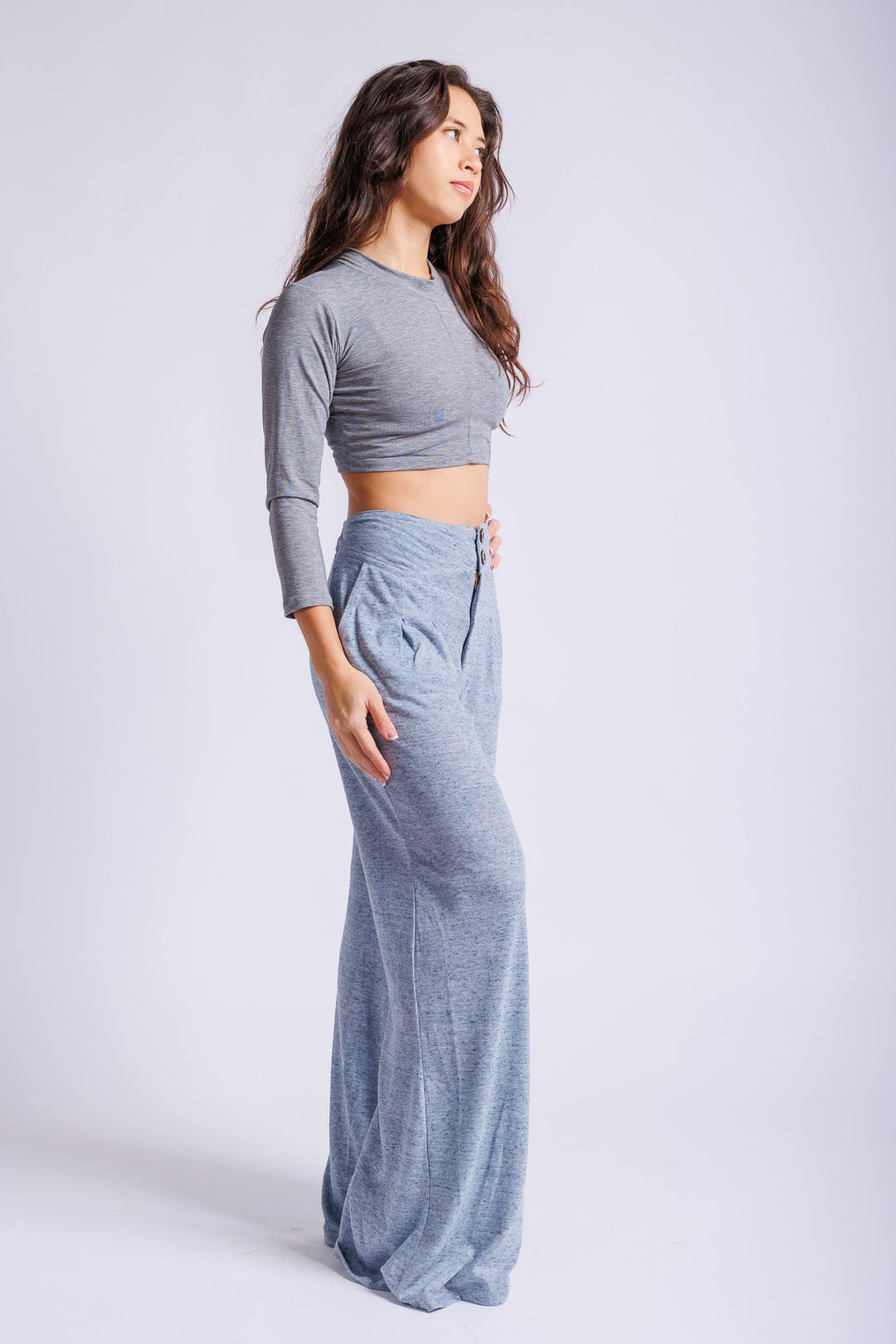 Denim Jersey Flair Pant