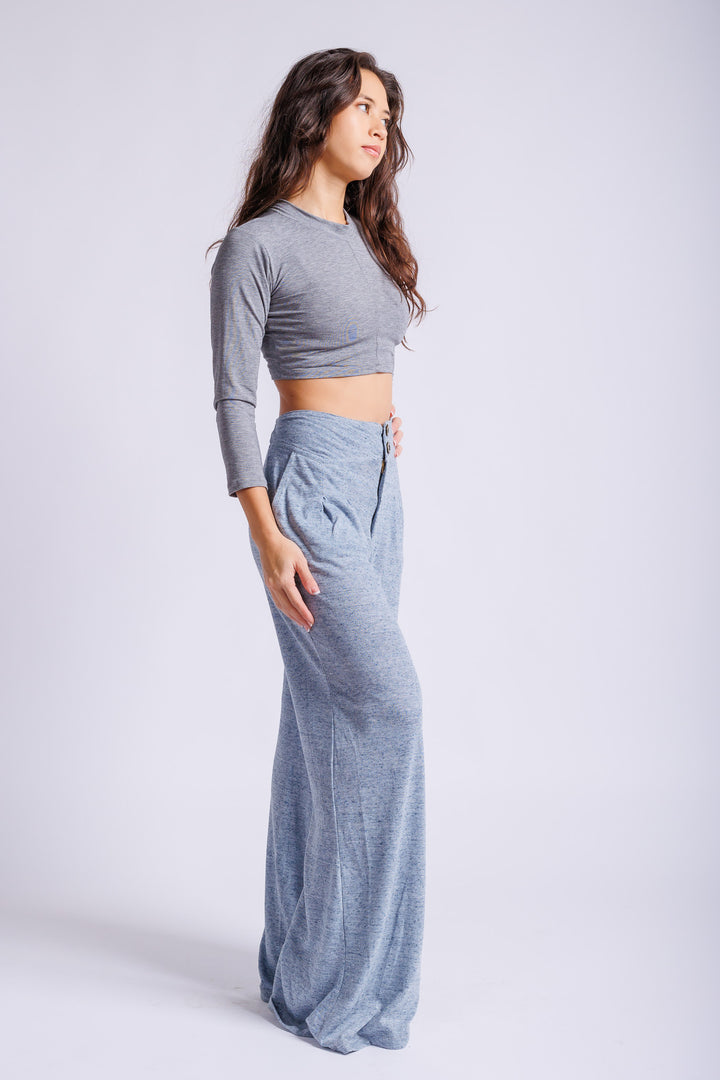 Denim Jersey Flair Pant