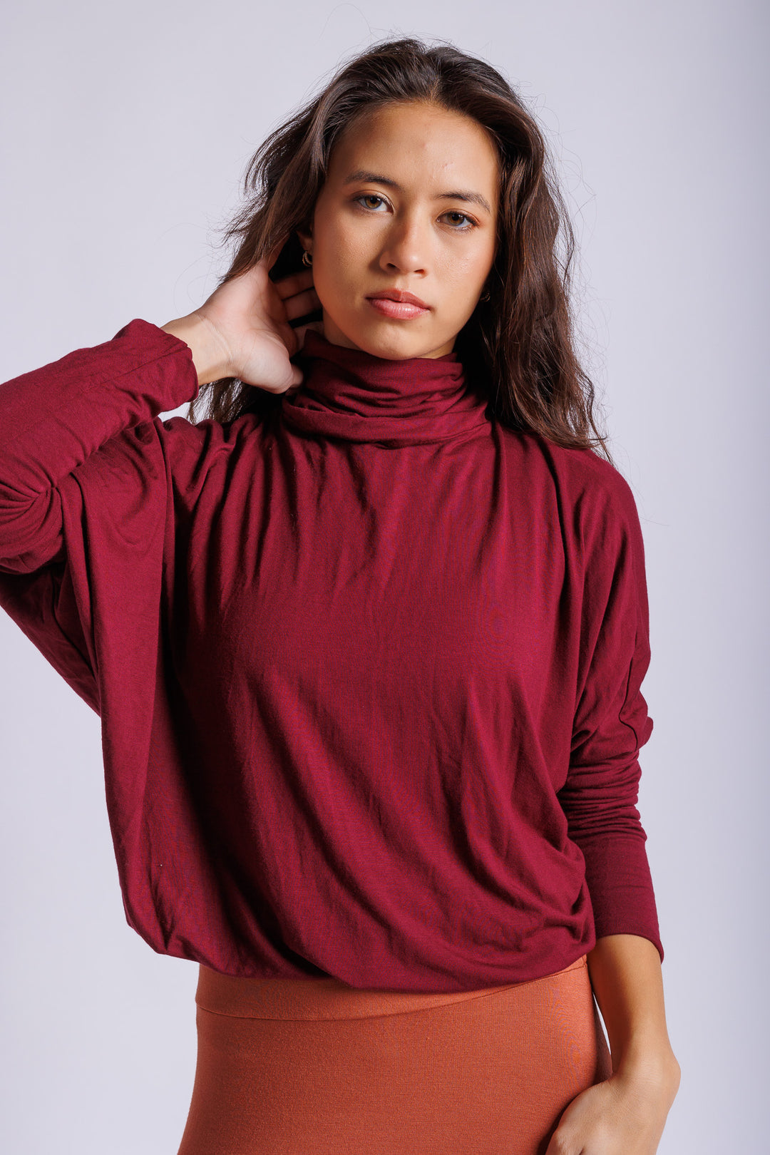 Burgundy Raya Top