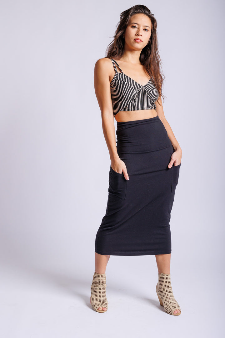 Leanna High Waisted Pencil Skirt