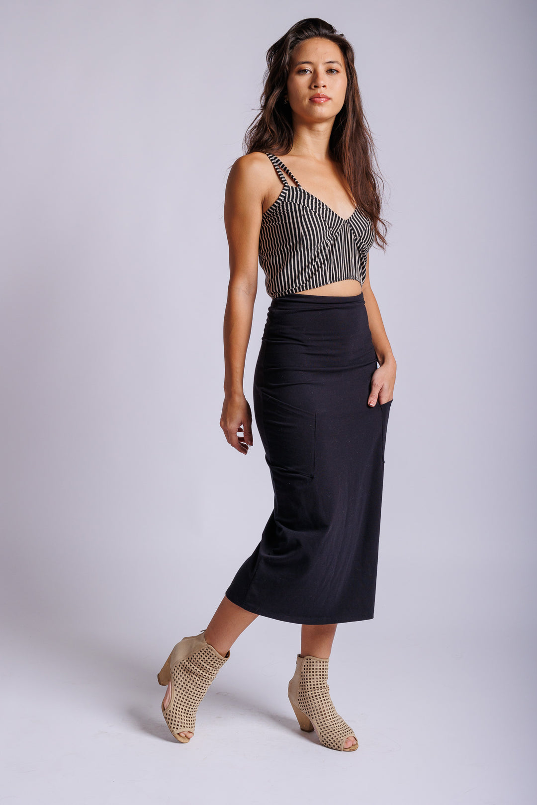 Leanna High Waisted Pencil Skirt