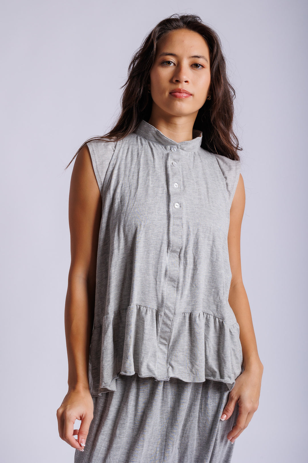 Button up Jersey Top