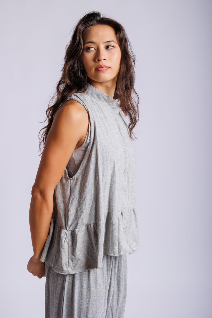 Button up Jersey Top