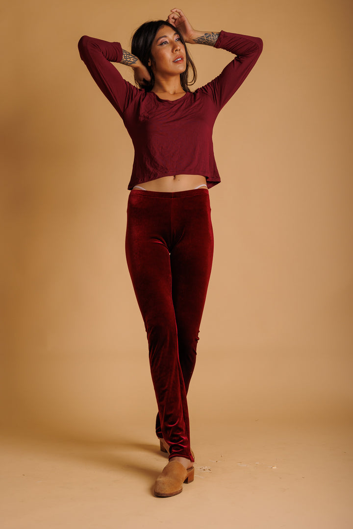 Red Velvet Leggings