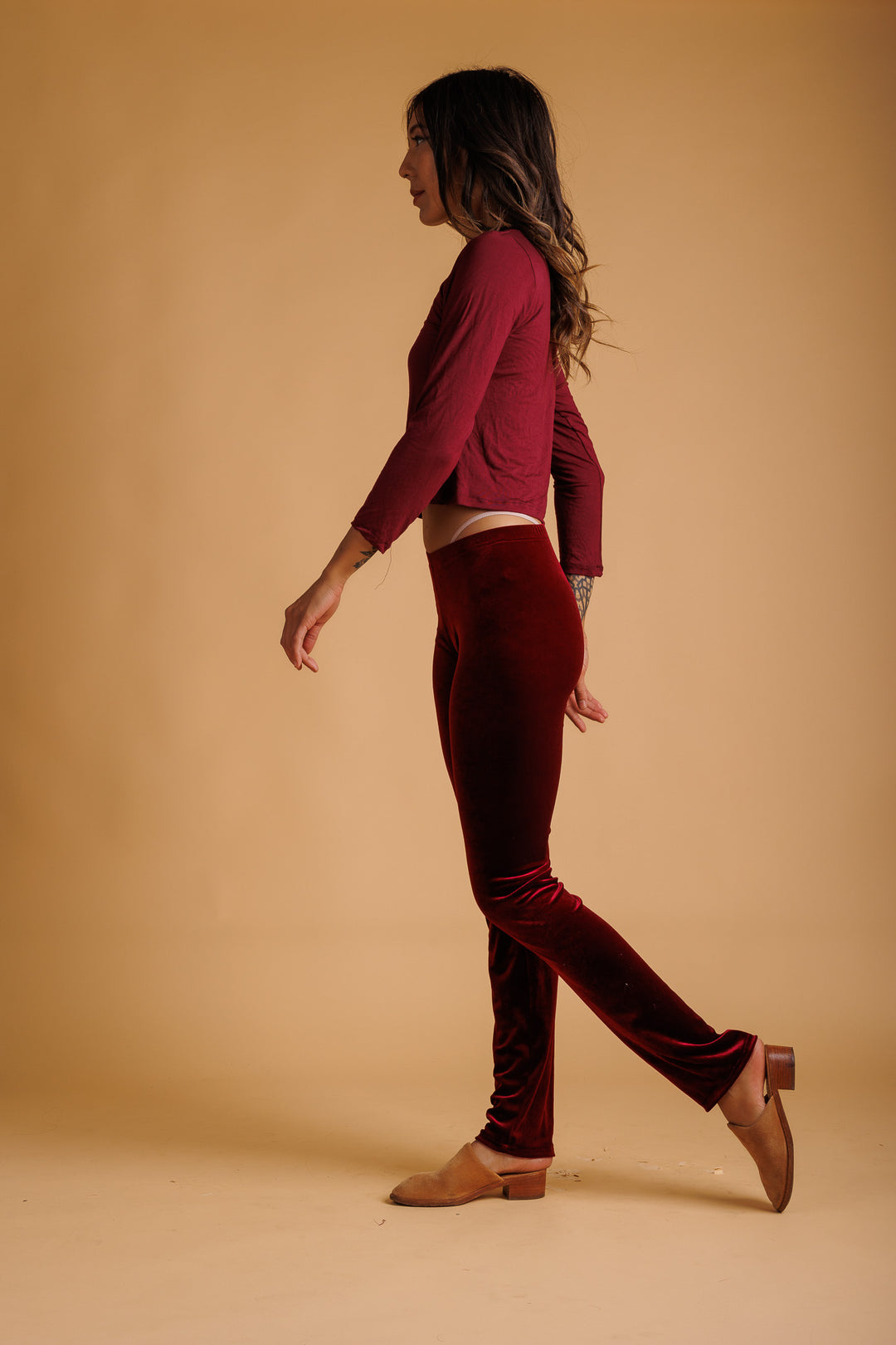 Red Velvet Leggings