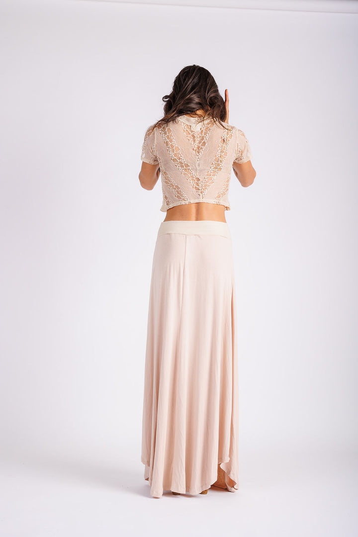 High Waisted Blush Skirt