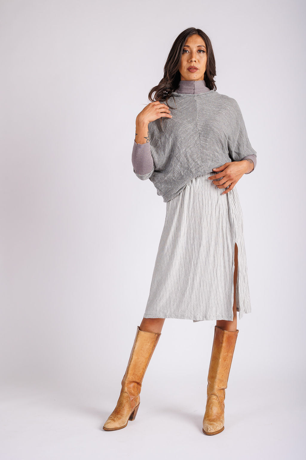 Ely Two Way Top Heather Grey