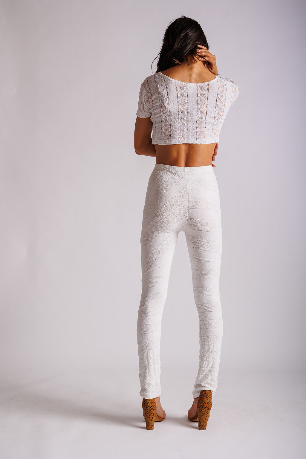 White Lace Leggings