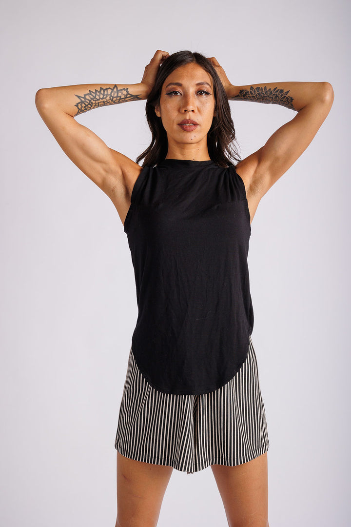 High Neck Sleeveless Top