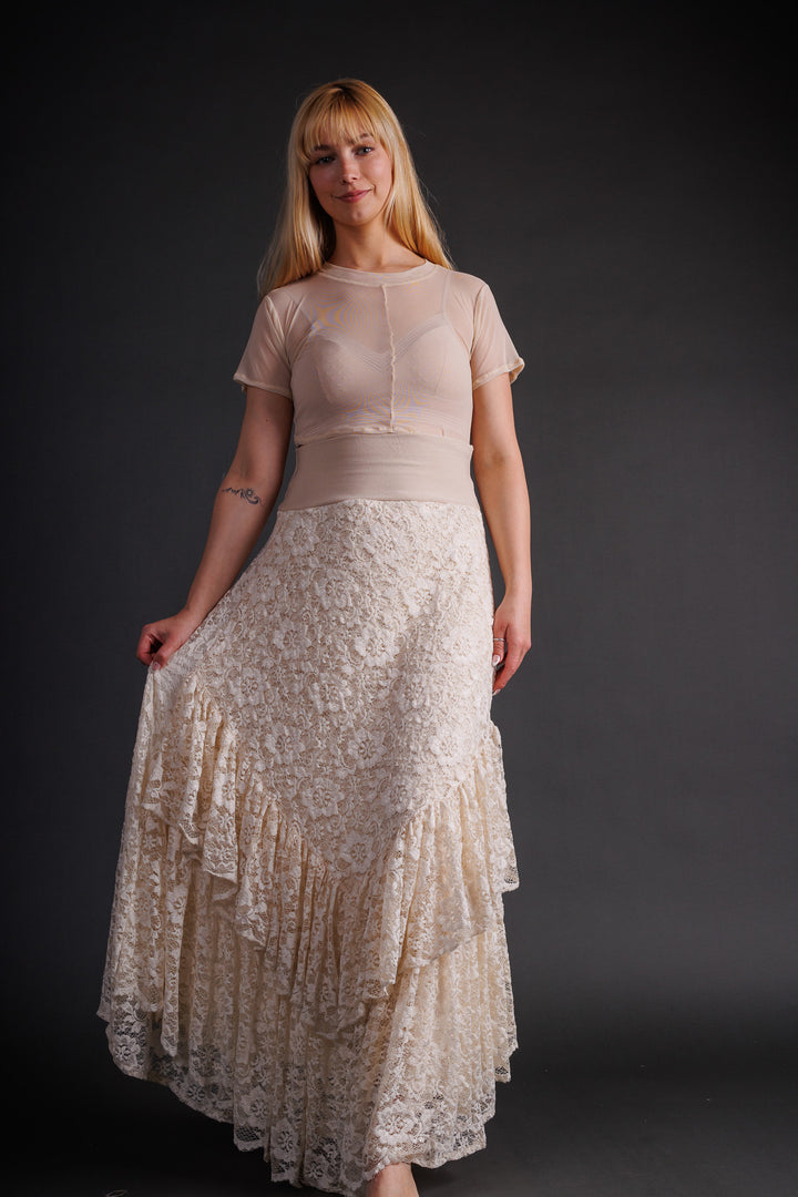 Double Ruffle Wedding Skirt