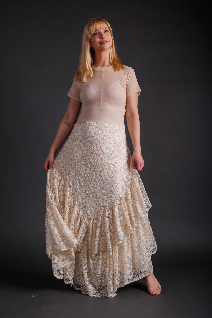 Double Ruffle Wedding Skirt