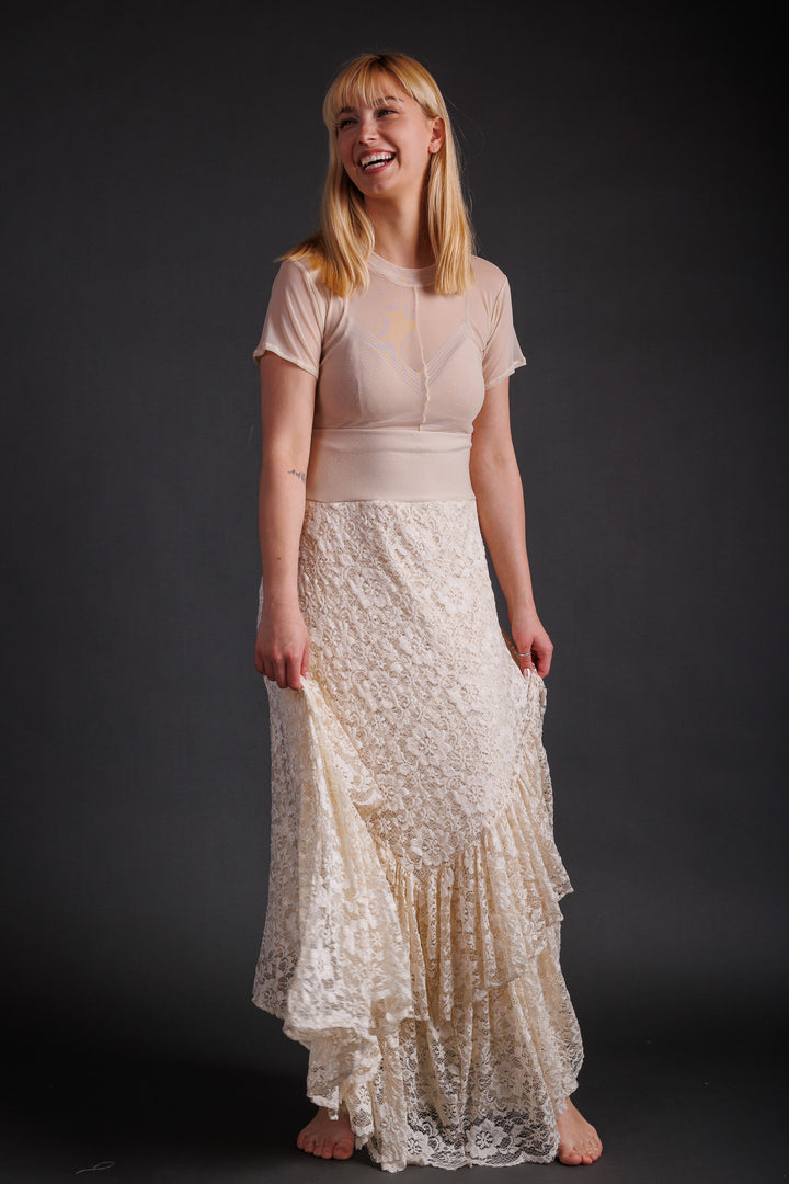 Double Ruffle Wedding Skirt