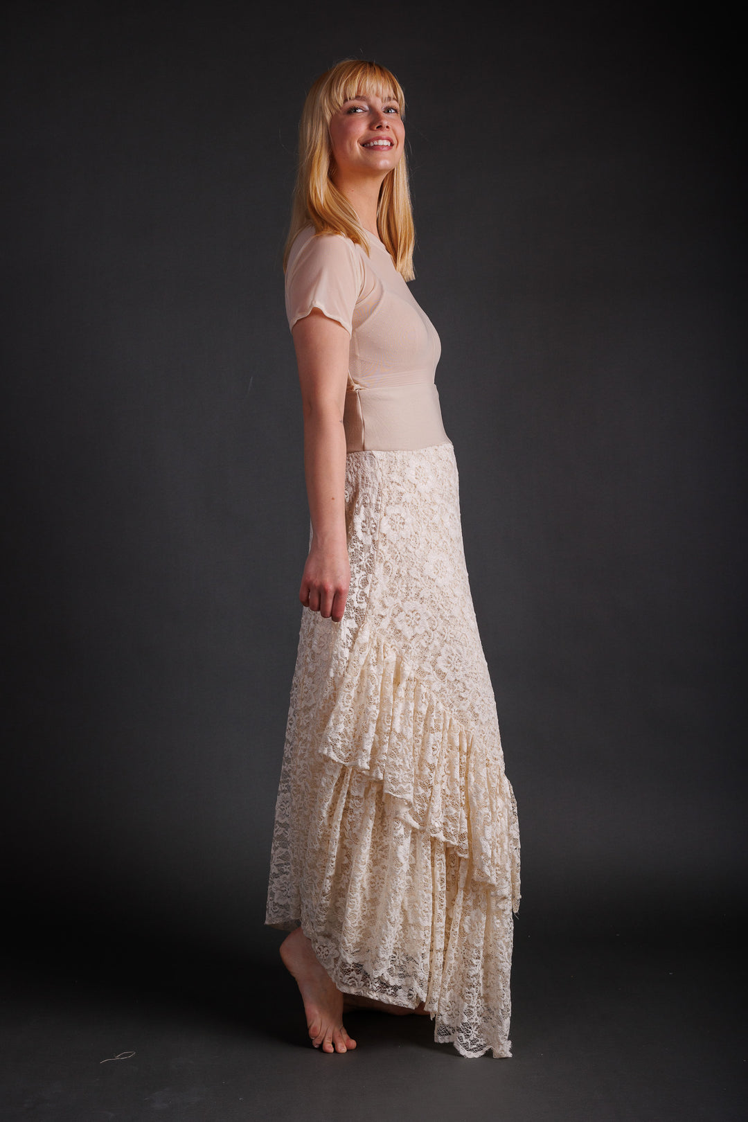 Double Ruffle Wedding Skirt