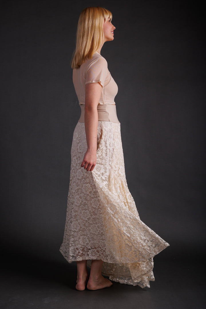 Double Ruffle Wedding Skirt