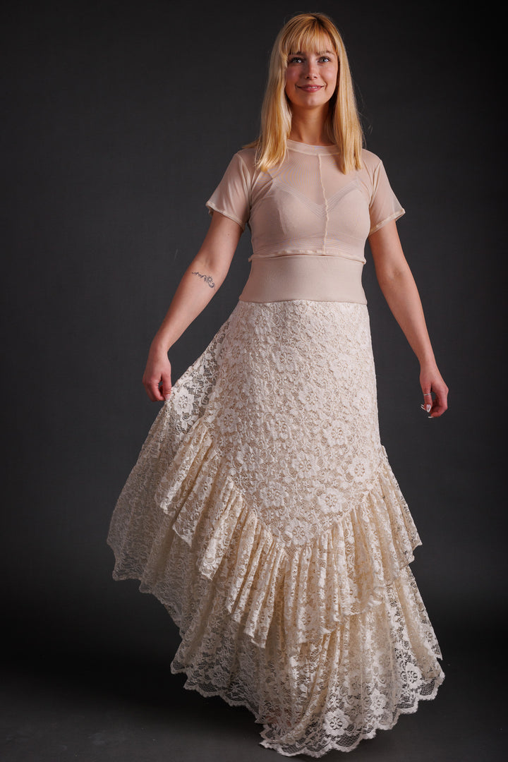 Double Ruffle Wedding Skirt