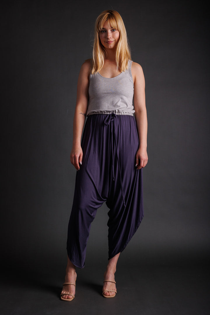 Grey and Blue Tank Jumpsuit