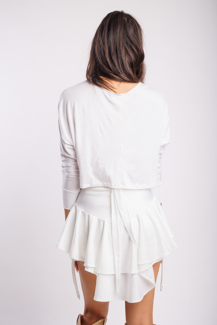 White Nylon Flirt Skirt