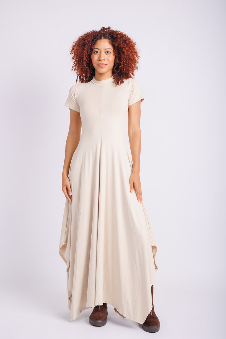 Reina Nude Nylon Dress
