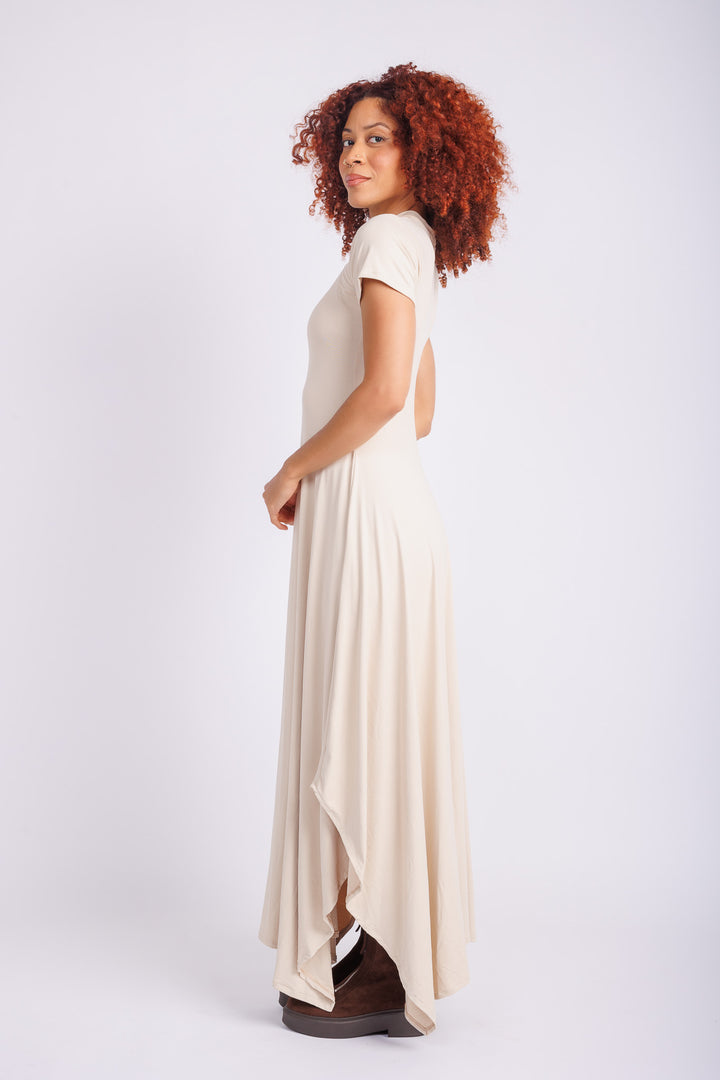 Reina Nude Nylon Dress