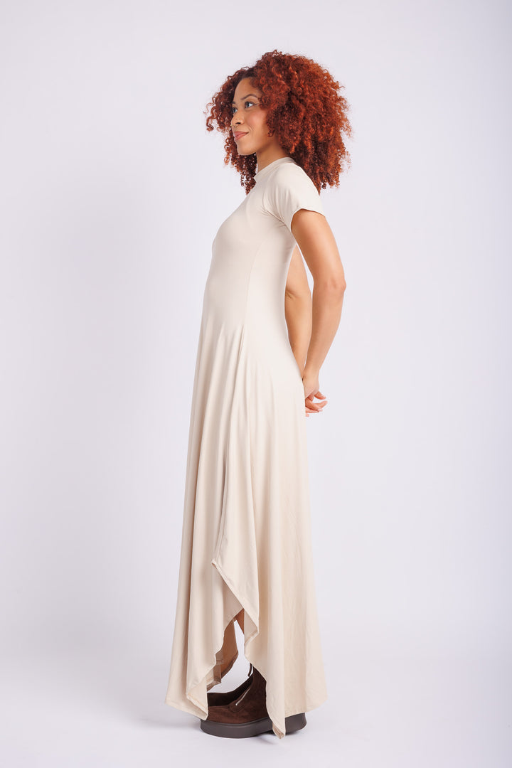 Reina Nude Nylon Dress