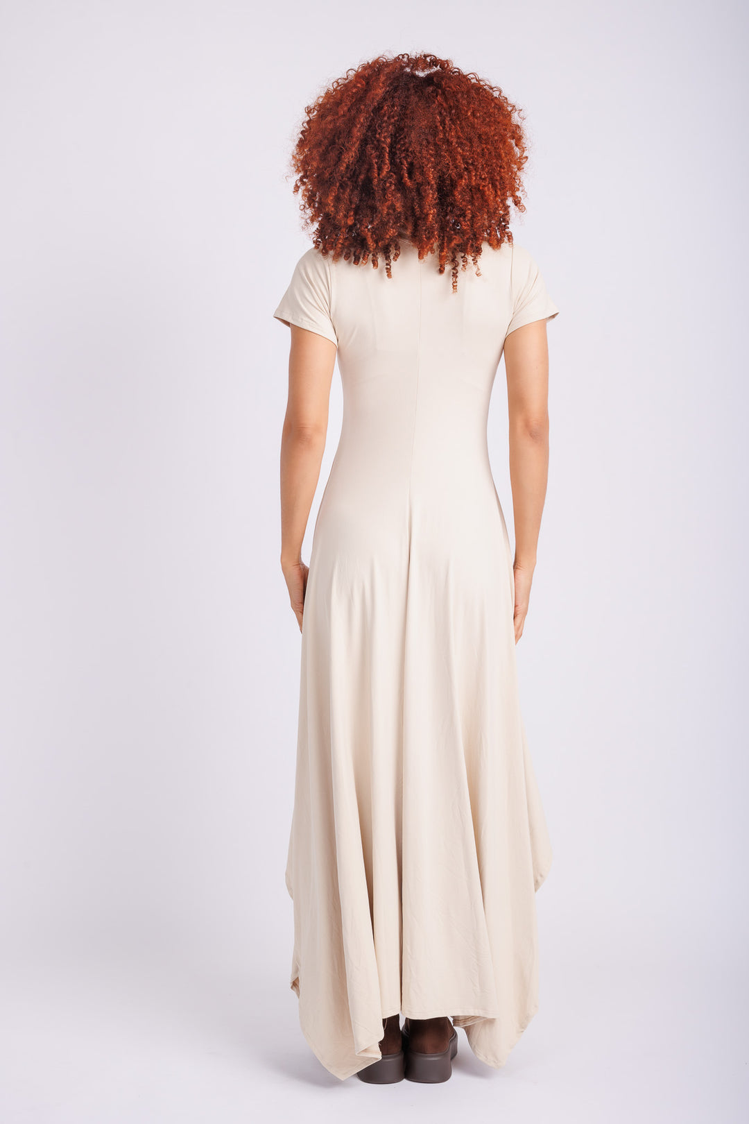 Reina Nude Nylon Dress