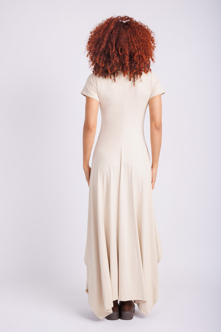 Reina Nude Nylon Dress