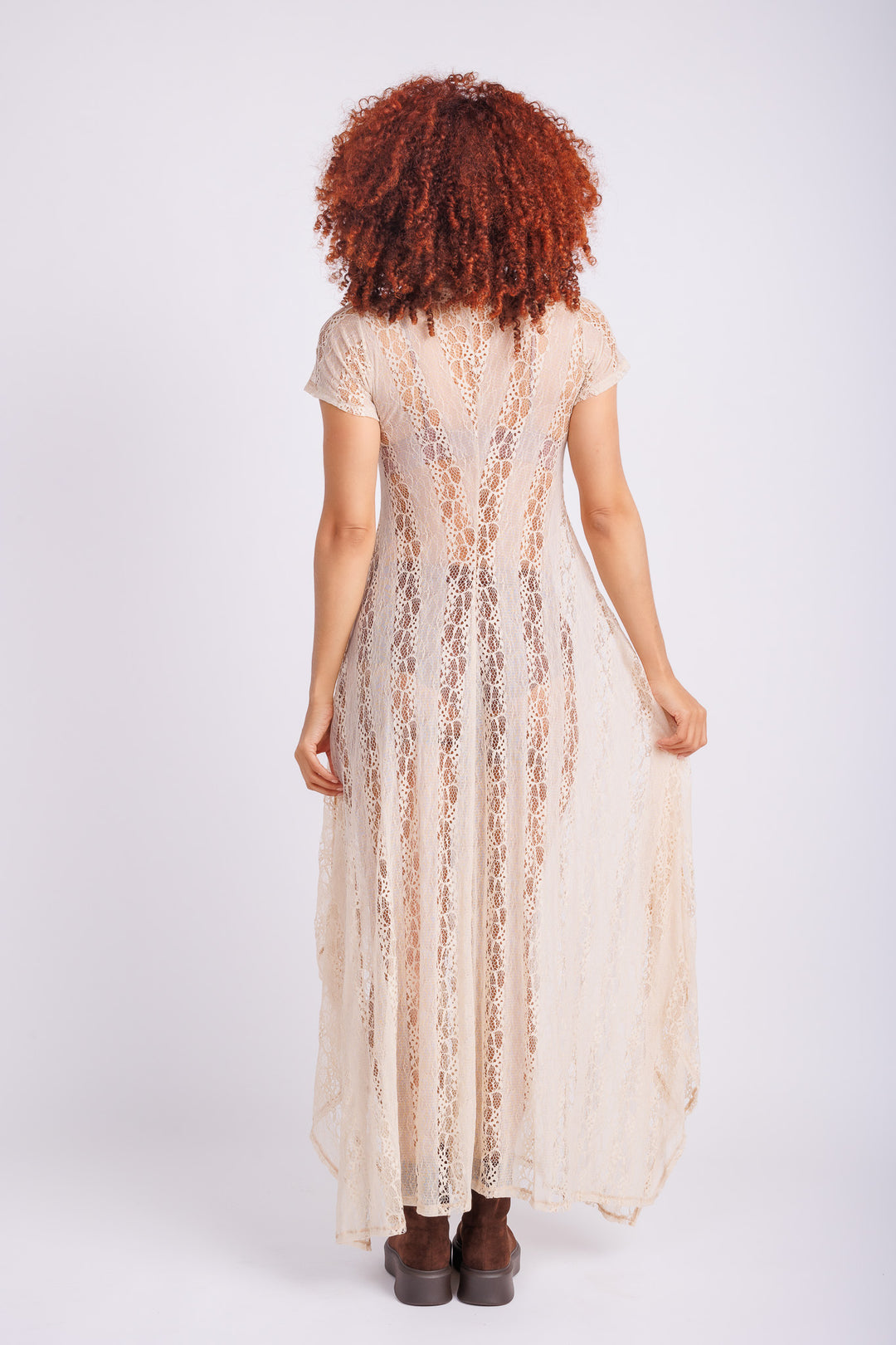 Reina Blush Lace Dress
