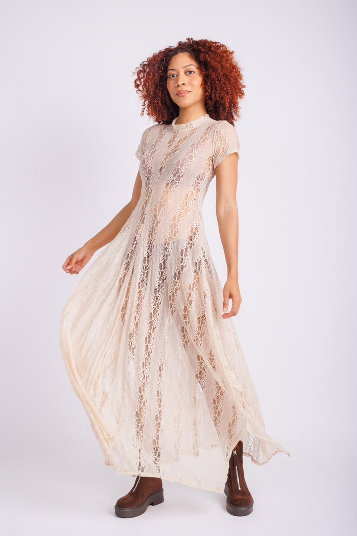 Reina Blush Lace Dress