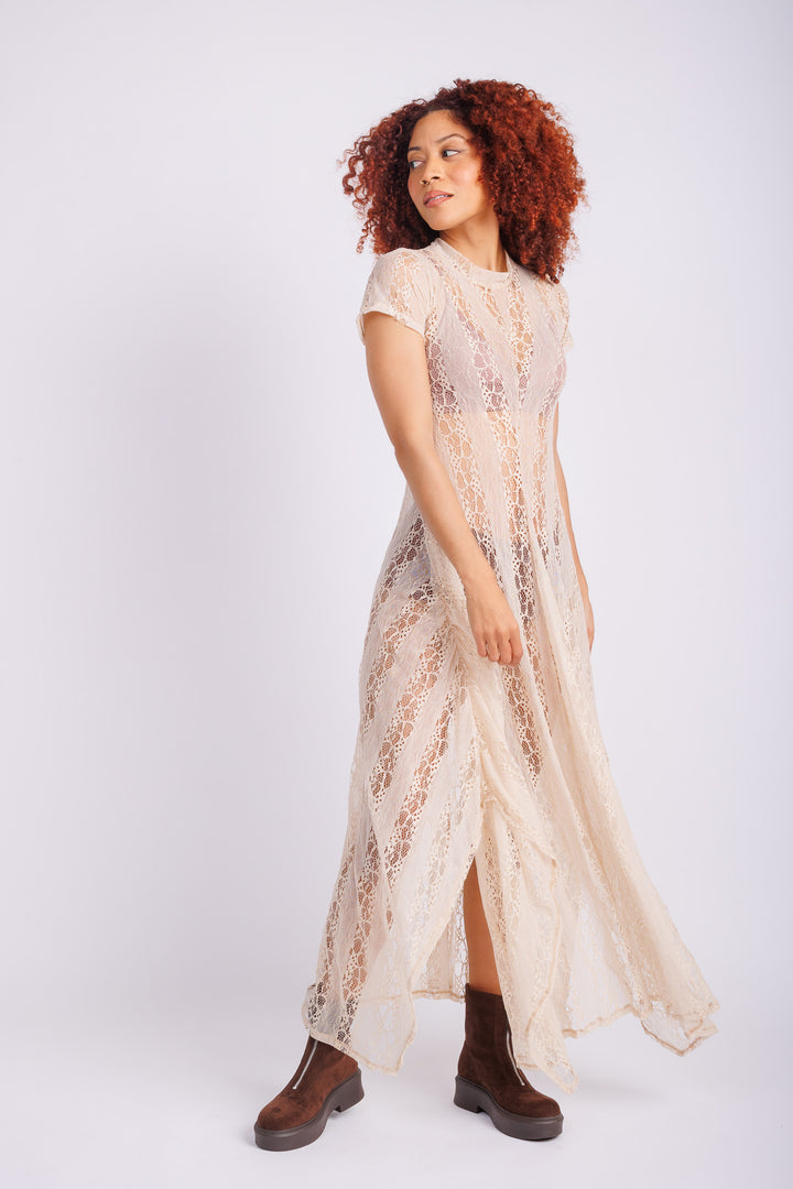 Reina Blush Lace Dress