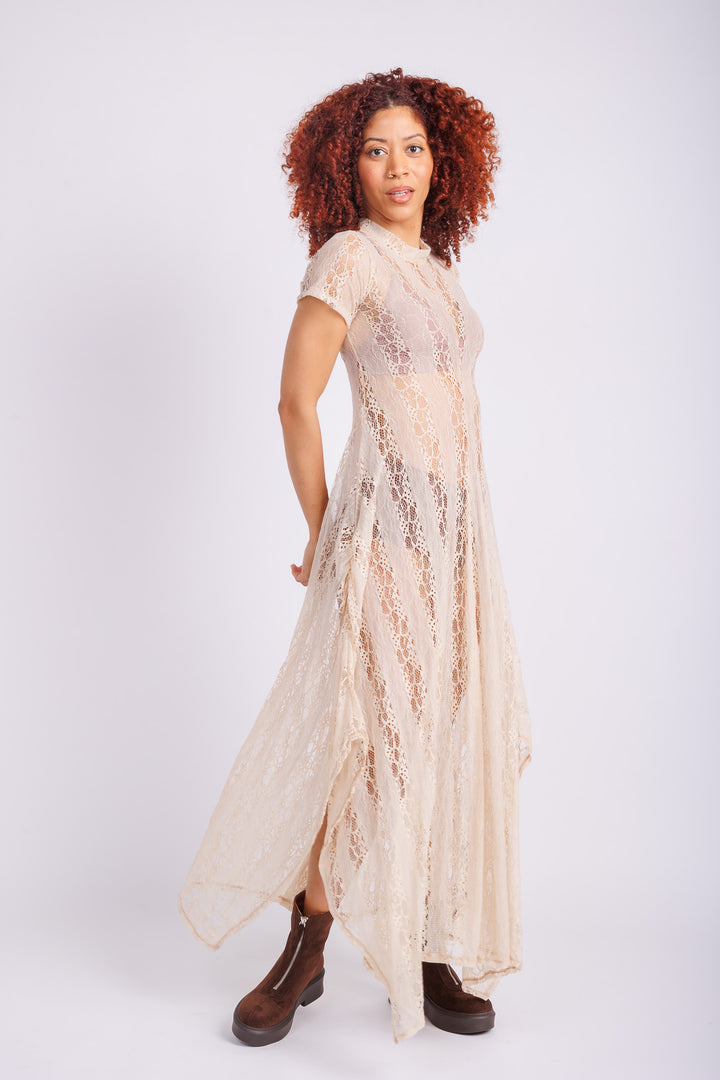 Reina Blush Lace Dress