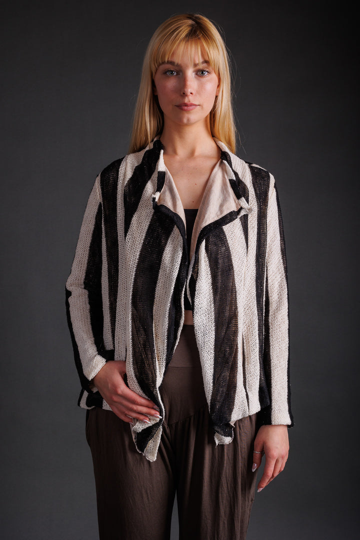 Stripe Cropped Cardigan