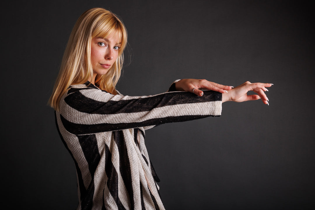 Stripe Cropped Cardigan
