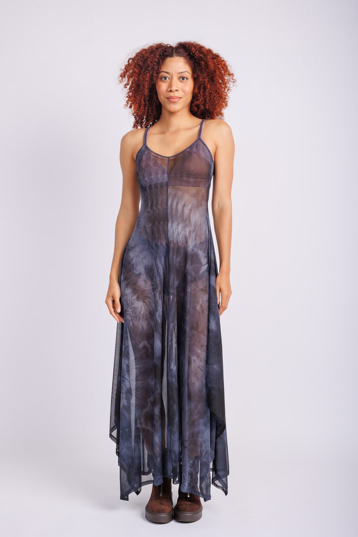 Navy Tie Dye Tank Dress