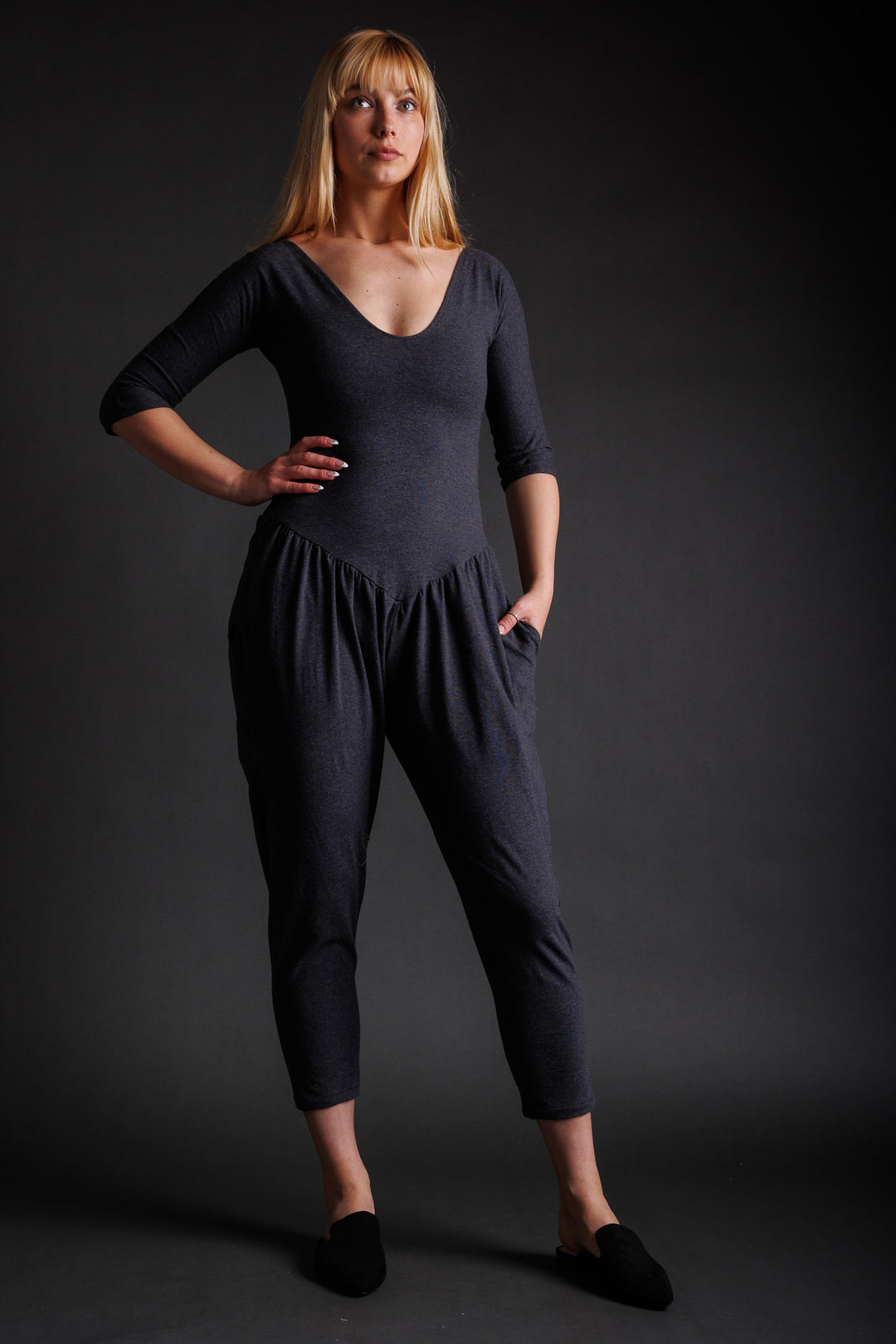 Grey Lycra Casey Onesie