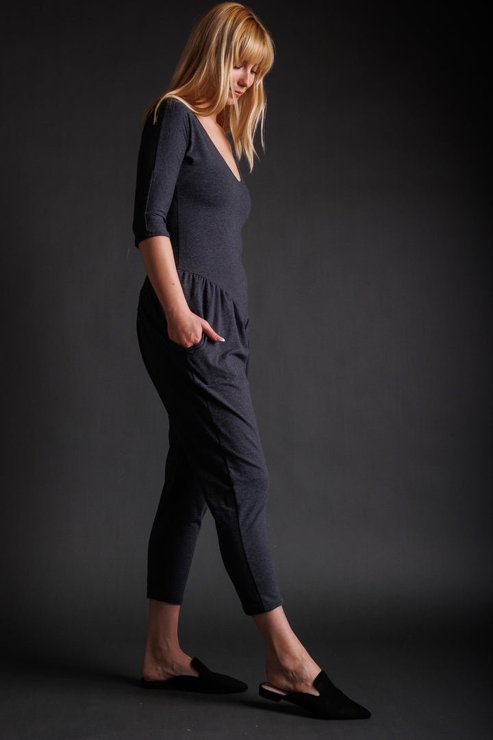 Grey Lycra Casey Onesie