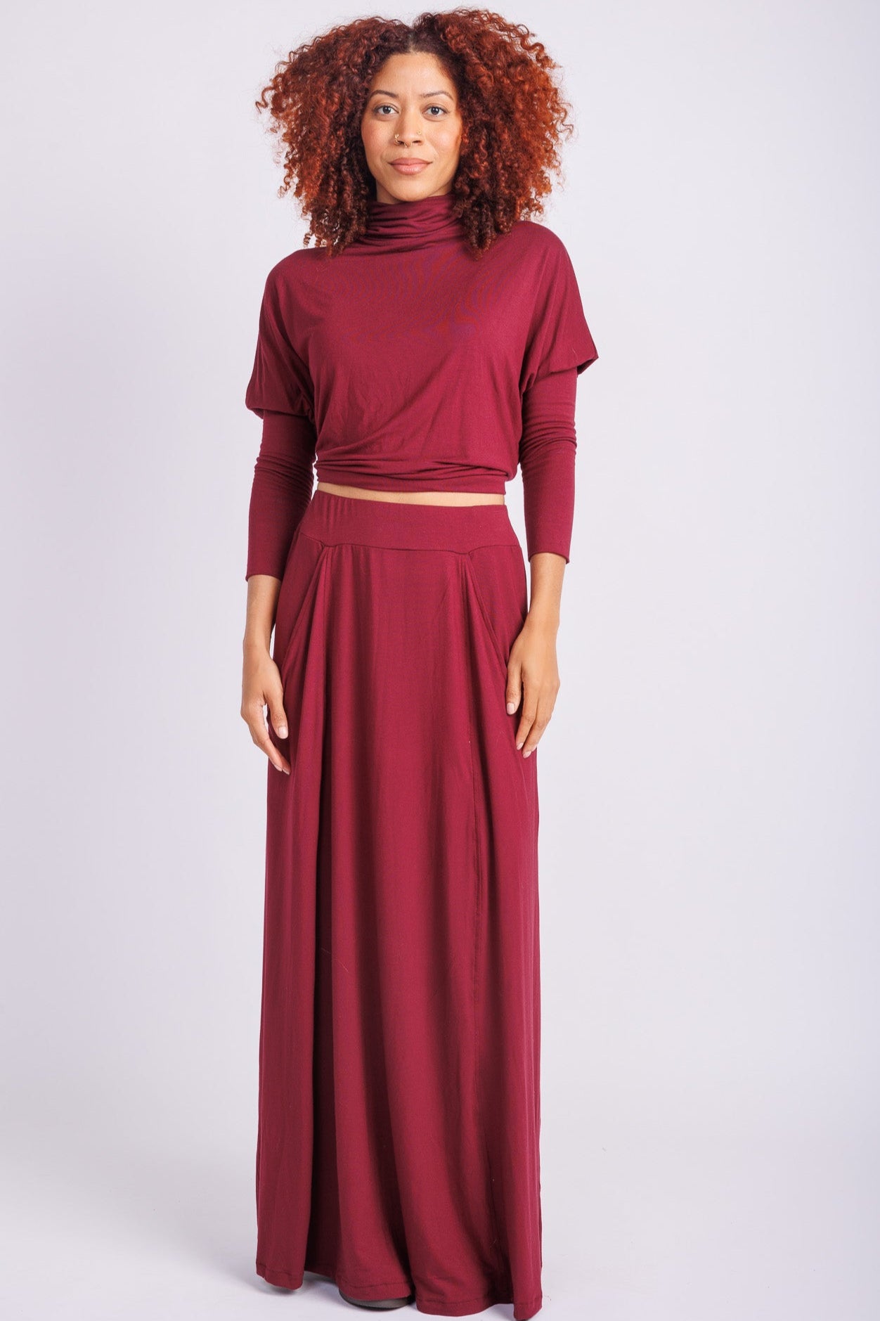 Gaia Skirt Burgundy