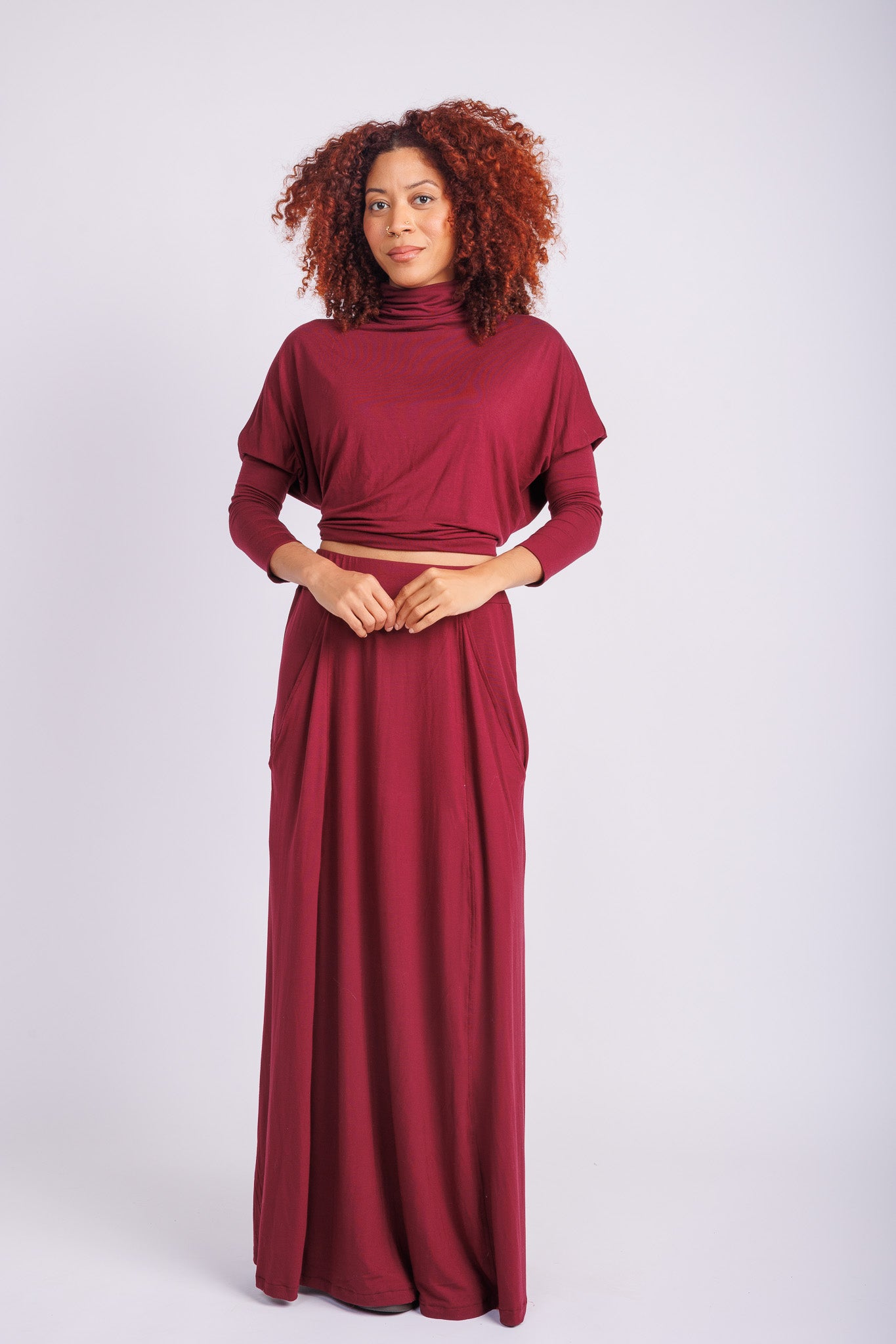 Gaia Skirt Burgundy