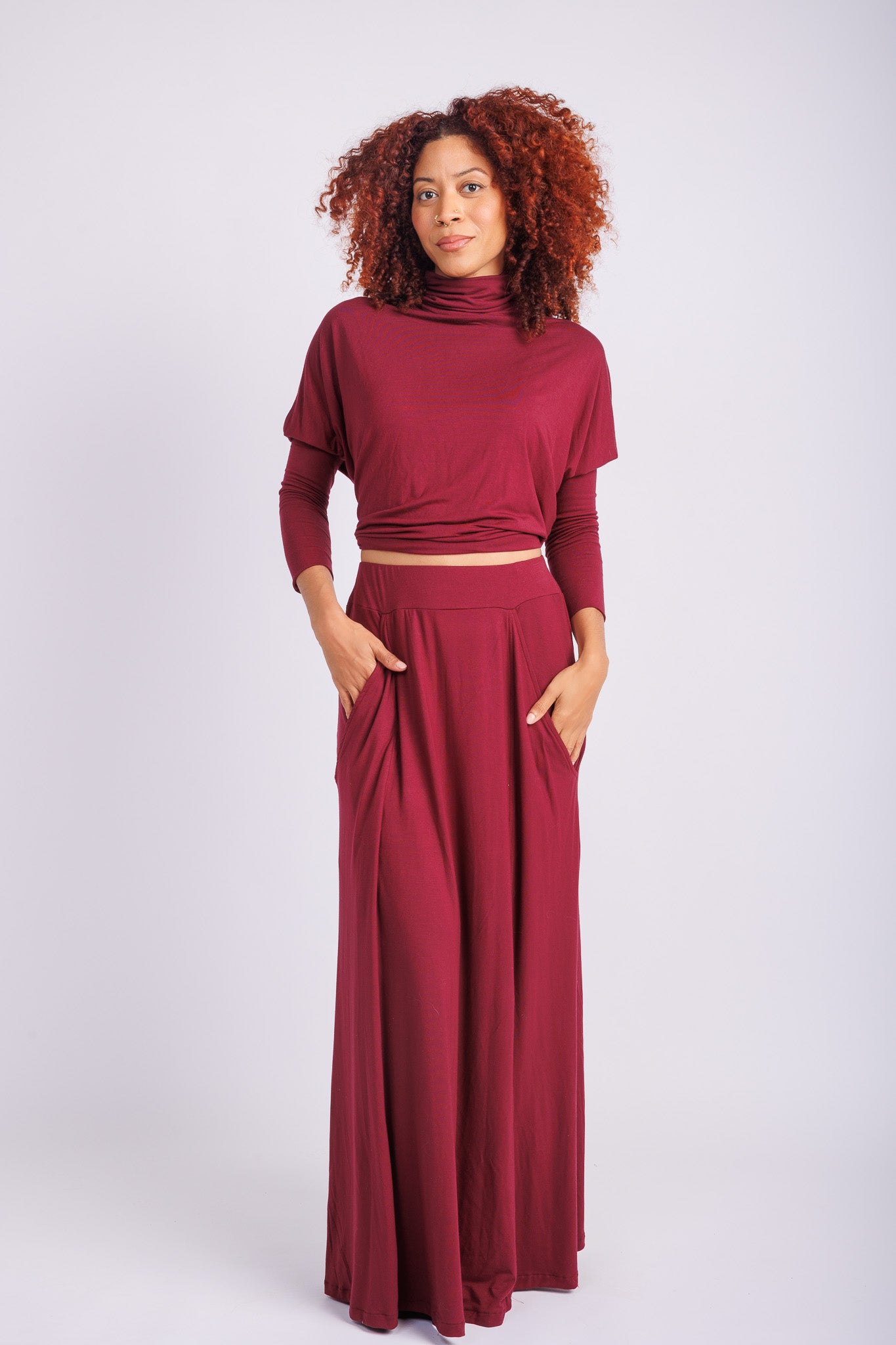 Gaia Skirt Burgundy